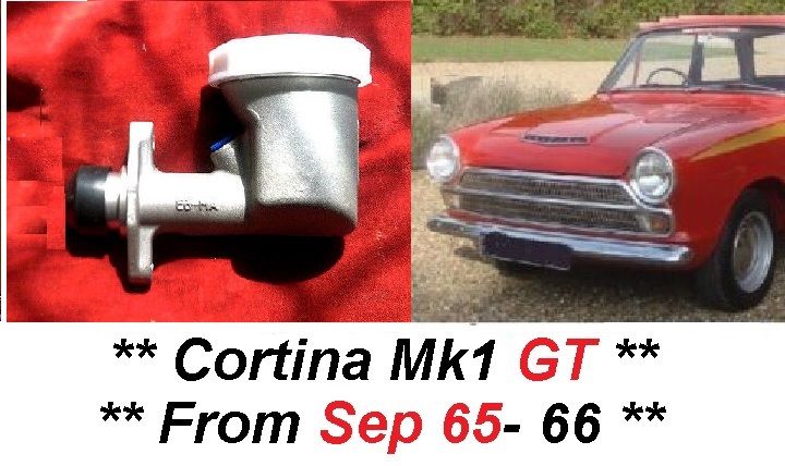 BRAKE MASTER CYLINDER (Ford Cortina Mk1 1500GT) (0.7" Brakes) (Metal Pot) (** From Sep 65- 66 Only **)